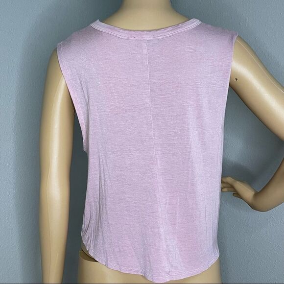 Hippie Chic Pink Sleeveless Croptop Says Blessed In Rose Gold Size Medium - Picture 6 of 12